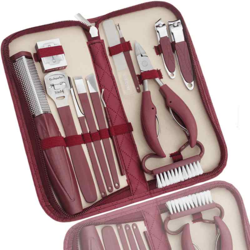 ネイルケアセット 爪切りセット 4点セット 13点セット 携帯用 爪やすり 甘皮処理 角質除去 炭素鋼 ワイ..