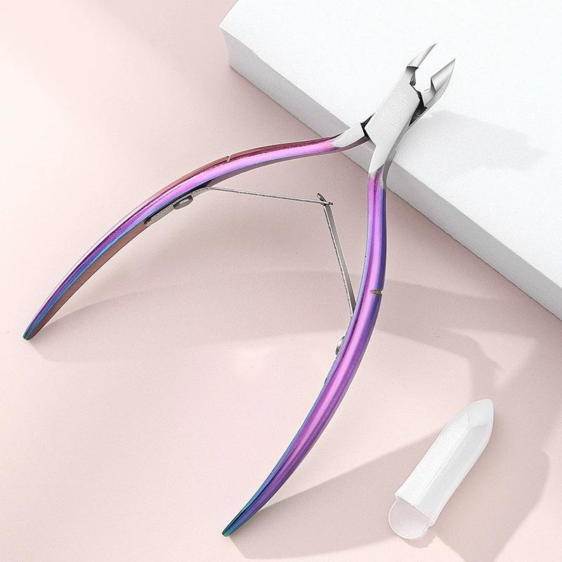 ネイルケア ステンレス 美容 甘皮切り 鉗子 ニッパー 爪切り 彩色 ポータブル