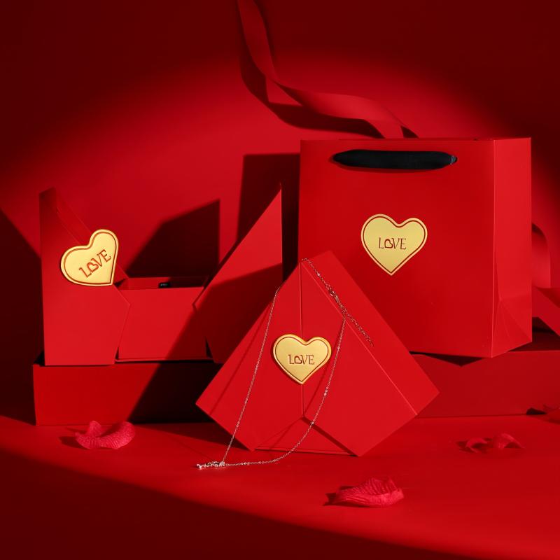 ジュエリーボックス レディース ギフトボックス 赤色 アクセサリー 収納 箱 飾り箱 17 7.6 14.5cm 販売..