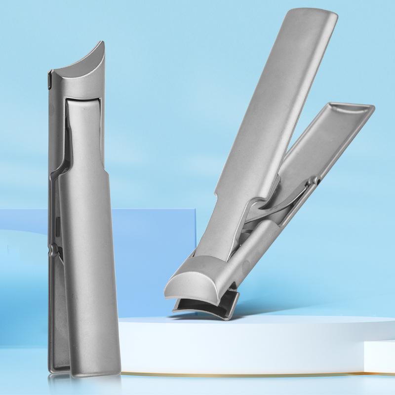 ネイルケア 平型 斜めカット ステンレス製 爪切り 爪やすり付き 甘皮処理 巻き爪 対策 家庭用 男女兼用