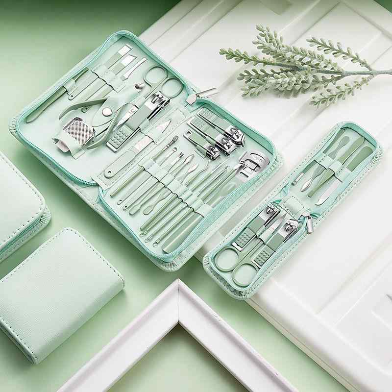 爪切り レディース メンズ 兼用 ネイルケアセット ステンレス製 甘皮処理 眉毛ケア フットケア 22点セ..