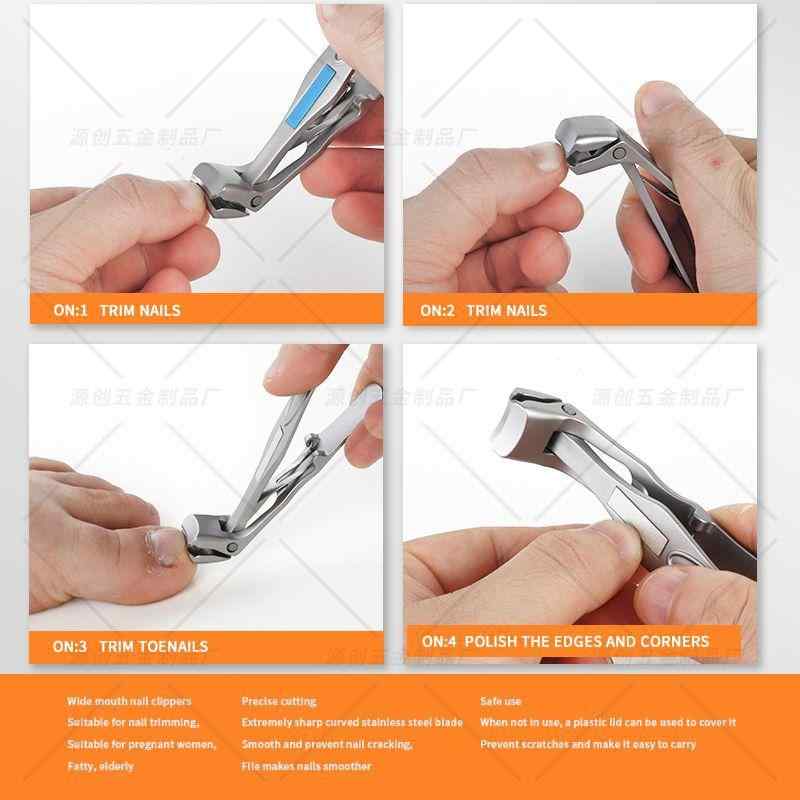 爪切り レディース メンズ キッズ ステンレス製 深爪 厚爪 巻き爪 ネイルケア シルバー ブラック