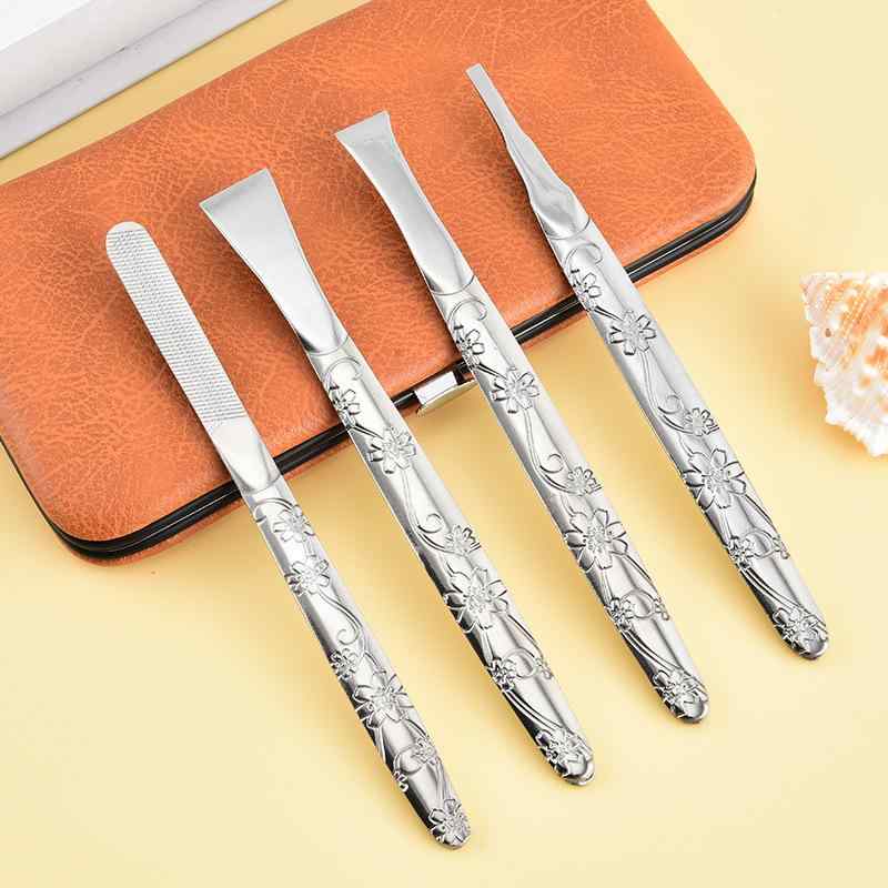 フットケアツール 男性用 角質除去 ステンレス製 足用 剃刀 削り ケア キット 幅広 锛 斜め 1 2 3 钎 スクレーパー 爪やすり 自宅(4.0)