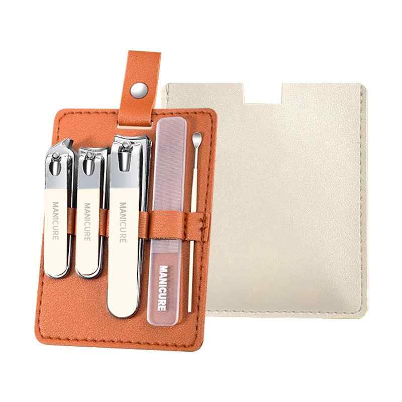 爪切り レディース メンズ 5点セット ステンレス製 携帯式 ネイルケア セット 男性用 女性用 爪やすり 甘皮プッシャー付き