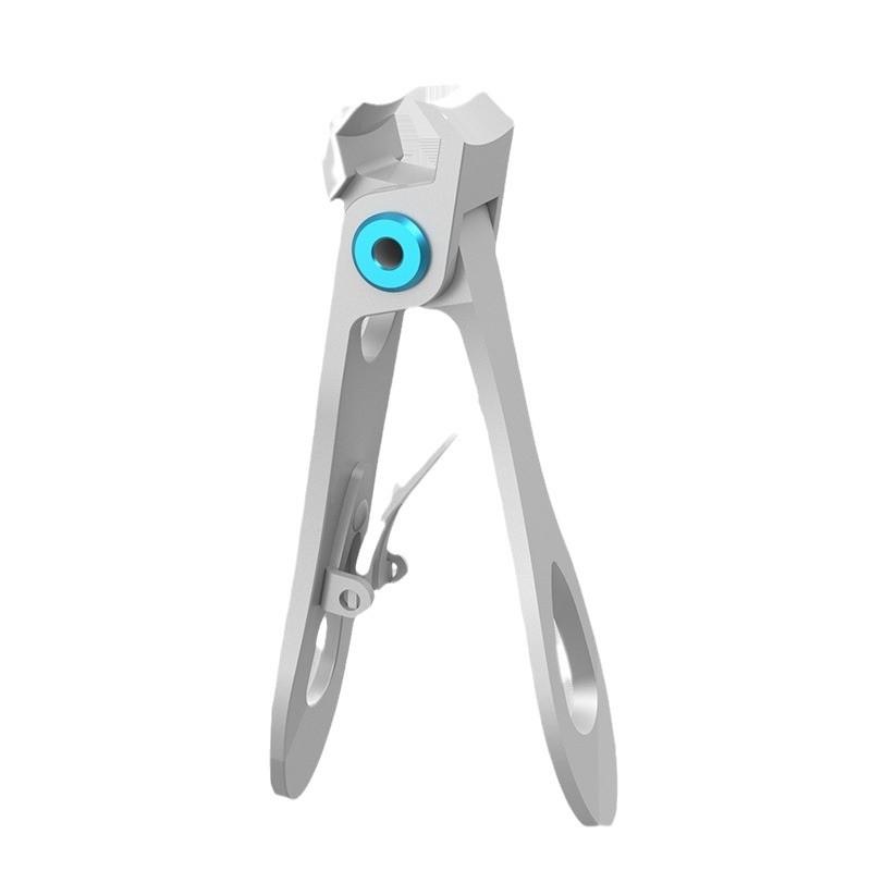 ネイルニッパー ステンレス製 大口径 爪切り シルバー ブラック 男性用 女性用 ポータブル 平口