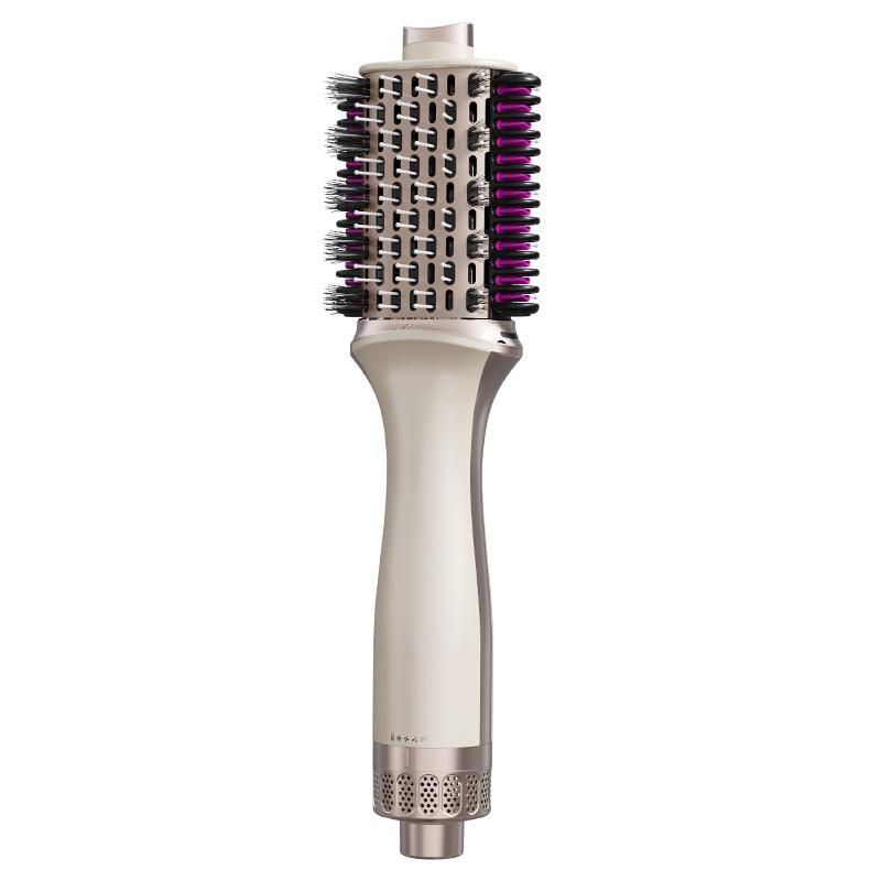 ヘアブラシ レディース メンズ 熱風 カール ストレート 両用 10段階温度調整 シャンパンゴールド 650W ..