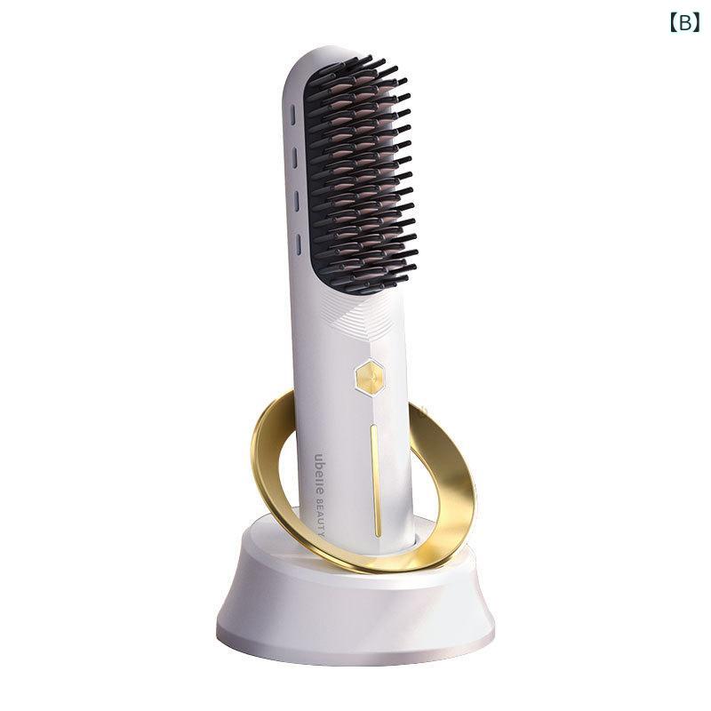 ヘアブラシ レディース ストレート カール 2way コードレス 負イオン керамика コーティング ショート ミディアム ロングヘア ヘアケア 5段階温度調整