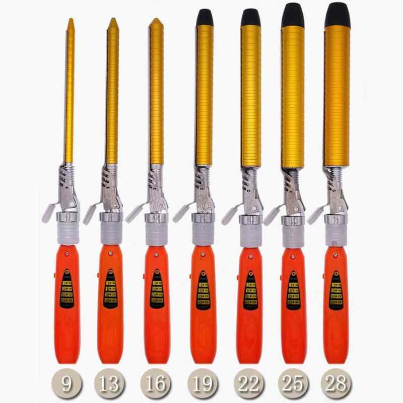 ヘアアイロン レディース 大 小 カール セラミック 回転 式 コテ 美容師 プロ用