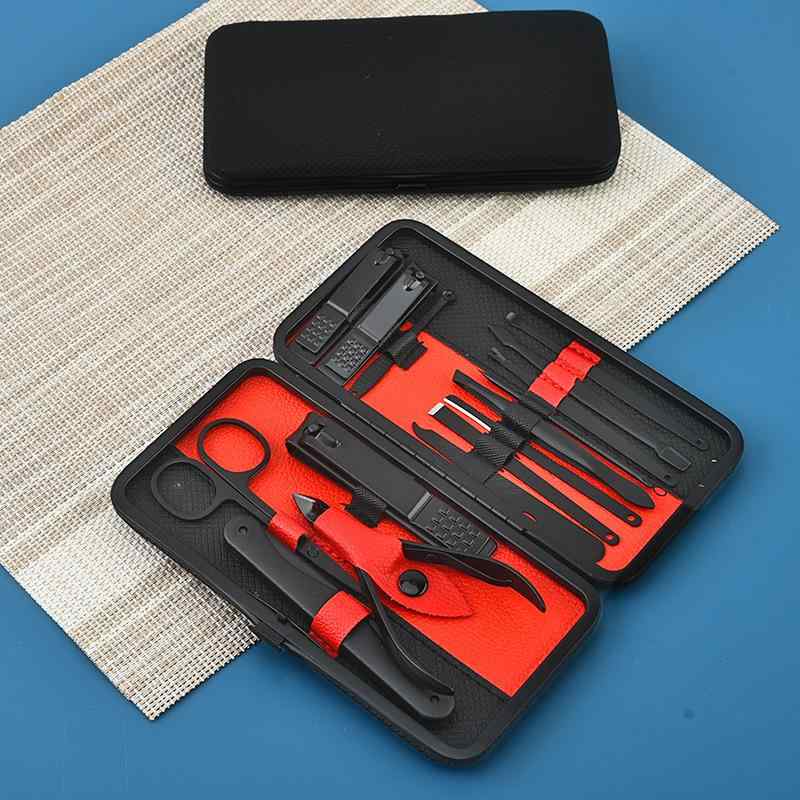 ネイルケアセット レディース メンズ ステンレス製 甘皮ケア ネイルクリッパー 爪切りセット (ブルー) (レッド) (イエロー)