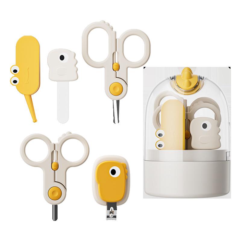 ベビー 指爪切りセット 新生児 赤ちゃん 幼児 子供 用 指爪 ケア 恐竜 かわいい 不锈钢製