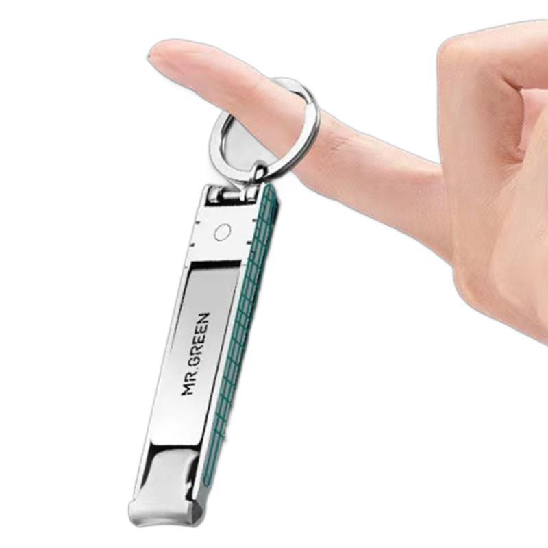 爪切り 女性向け 携帯式 小型 ステンレス製 キーホルダー付き ネイルケア