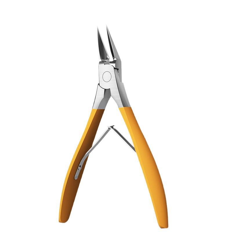 爪切り 男性用 女性用 超尖 斜め刃 ステンレス製 家庭用 フットケア 巻き爪 陥入爪 厚い爪 手入れ 白 黄色 水色