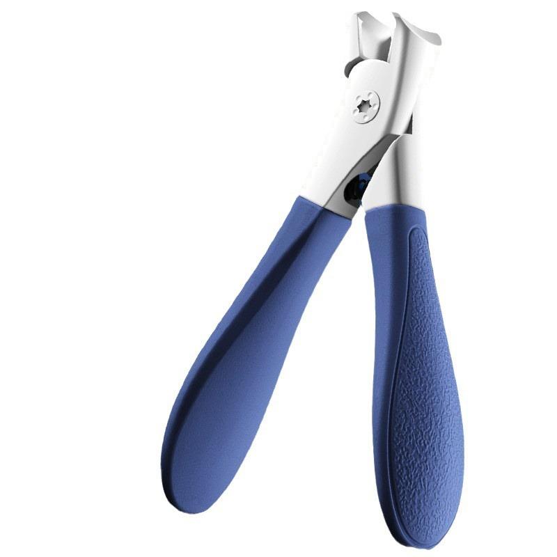 爪切り 男性用 大口径 ポータブル 飛び散り防止 ステンレス製 家庭用 平口 斜め口 レザー調 エチケット..