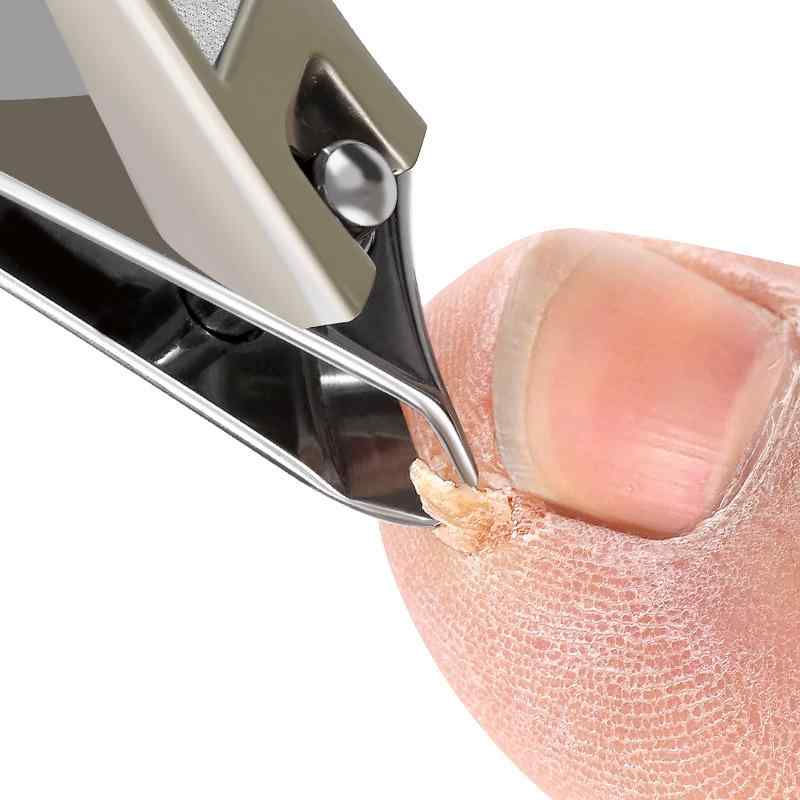 爪切り 男性用 女性用 亜鉛合金 ステンレス製 斜め口 ネイルクリッパー 深爪 巻き爪 陥入爪 ブラック ..