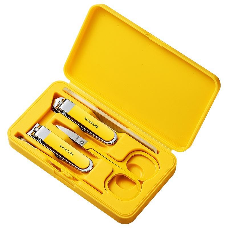 爪切り レディース メンズ 男女兼用 ステンレス製 ネイルケアセット 耳かき付き 携帯 平口 斜め口 5点セット