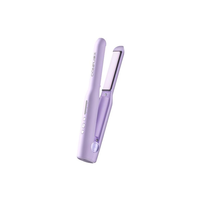 ヘアアイロン レディース USB充電式 ストレート カール 2way ミニ ポータブル 前髪 15mm以下 ラベンダ..