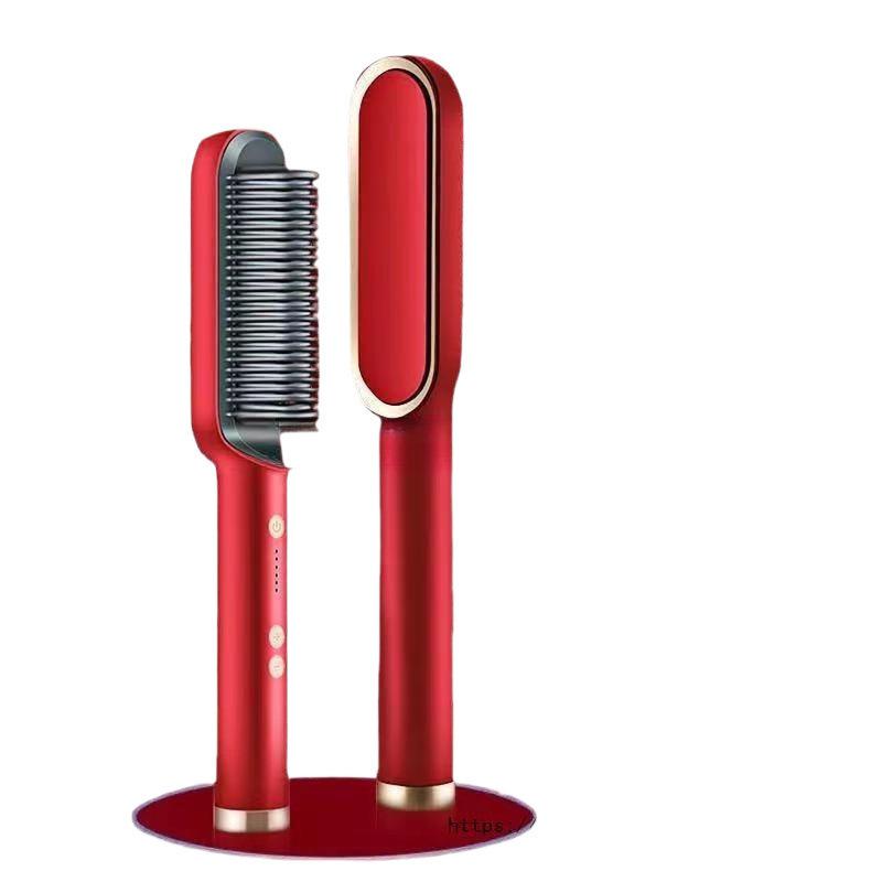 ヘアブラシ レディース 韓国風 ストレート カール 2way ヘアアイロン 負イオン スタイリング