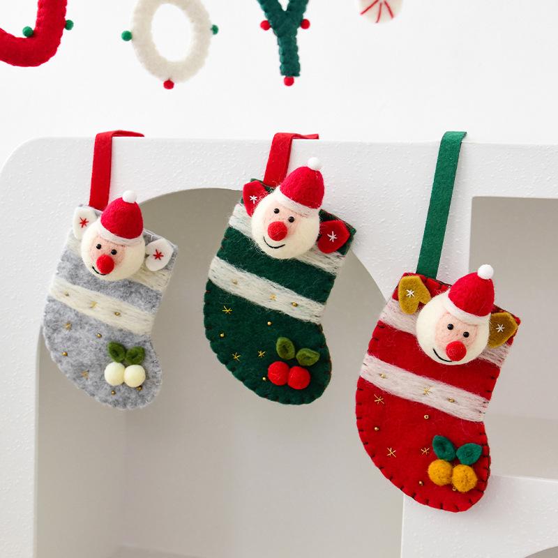 Other - クリスマス オーナメント 子供 靴下 クリスマスツリー ウール フェルト 人形 飾り 雑貨