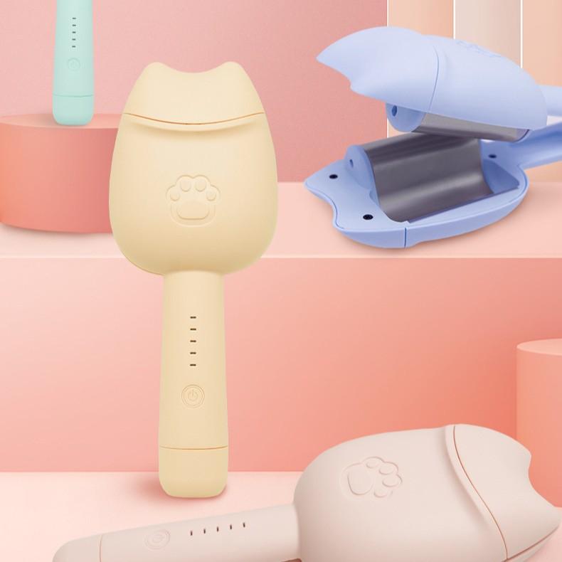 ヘアアイロン レディース カール 32mm 大波巻き コテ 巻き髪 猫爪 負イオン ダメージ軽減 ピンク系