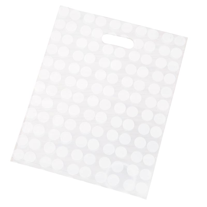 手提げ袋 服 アパレル ギフト 包装 袋 ポリ袋 無地 透明 穴開き 厚手 16cm 17cm 32cm 34cm