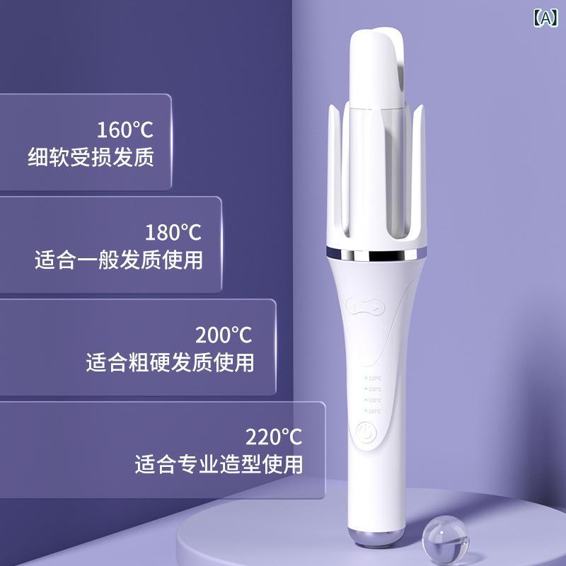 ヘアアイロン レディース 全自動カール 直毛 両用 2way ウェーブ巻き コテ チタン...
