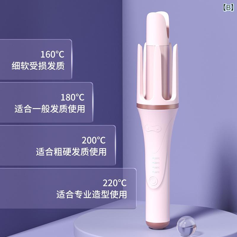 ヘアアイロン レディース 全自動カール 直毛 両用 2way ウェーブ巻き コテ チタン...