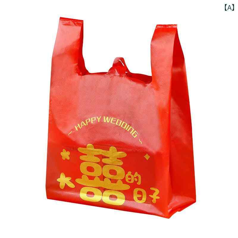 袋物 レディース 結婚式 バッグ 煙草 お酒 ギフト 慶事 福 回礼 包装 手提げ レッド プラスチック 特厚