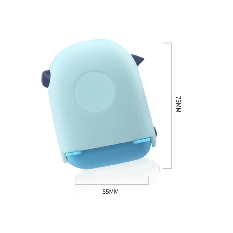 印鑑 個人情報保護用 スタンプ ローラー式 塗りつぶし 開封カッター付き ホワイト ブルー