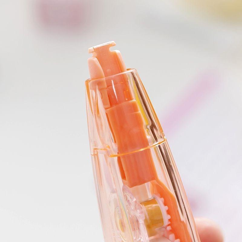 修正テープ シンプル 学生用 詰め替え 交換テープ ペン型 7509 ブルー オレンジ イエロー パープル