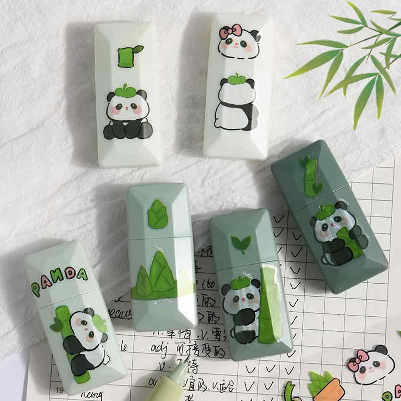 修正テープ 大容量 パンダ グラデーション かわいい レディース 学生用 交換テープ式 清茶緑 晴水藍 事..