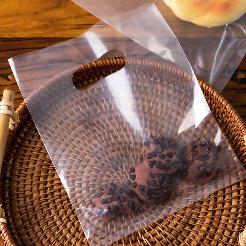 ギフトバッグ レディース メンズ 厚手 透明 手提げ袋 包装袋 持ち帰り袋 テイクアウト デザート アクセ..