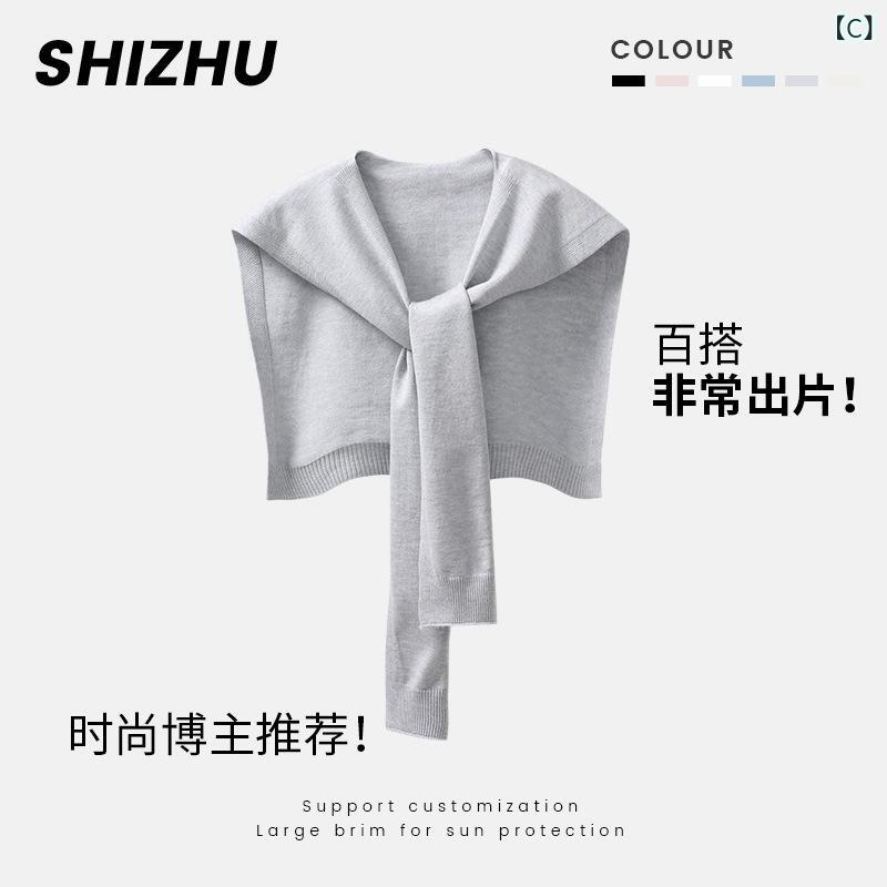 ショール レディース ニット カーディガン 薄手 春夏 秋冬 冷房対策 羽織り オフホワイト ブラック グレー 杏色 普段使い お洒落 3