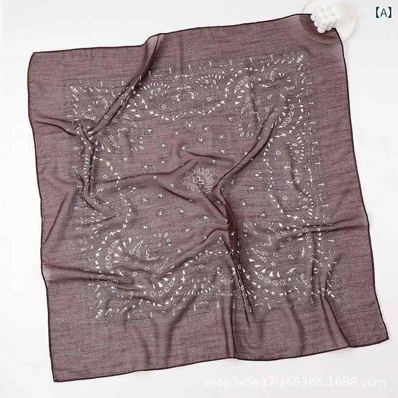 スカーフ レディース 大判 コットン リネン ハンカチ シルクタッチ 正方形 花柄 ボタニカル柄 ペイズリ..