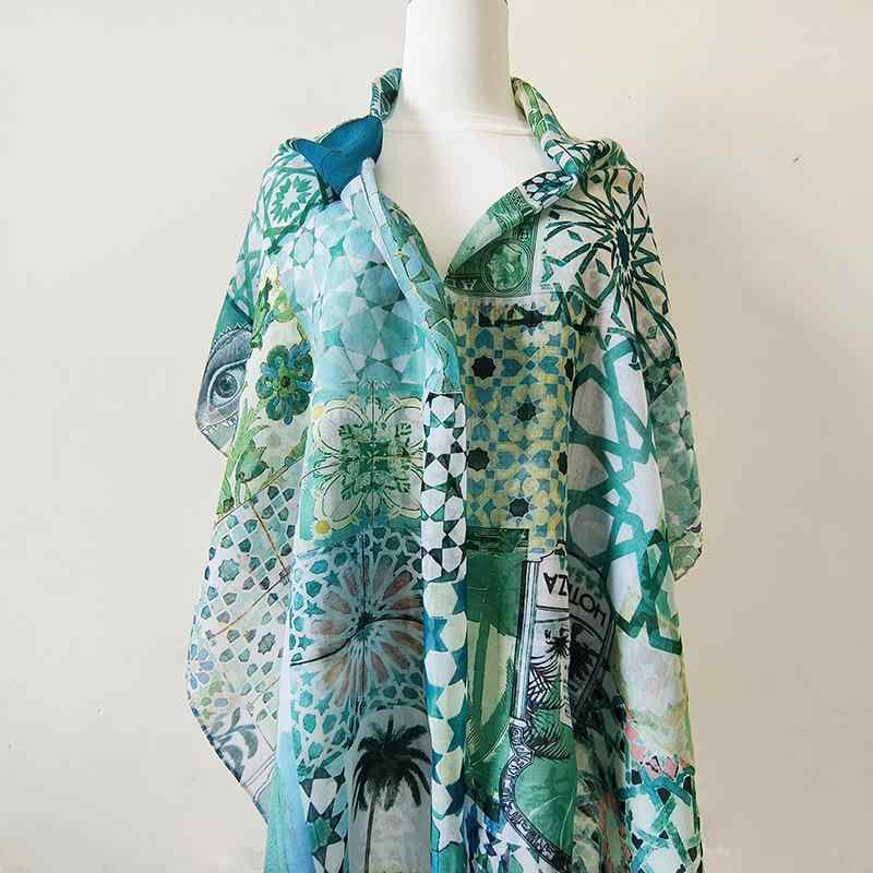 ストール レディース 薄手 バリ紗 ボヘミアン柄 春夏 冷房対策 ショール 日焼け止め 紫外線対策 スカー..