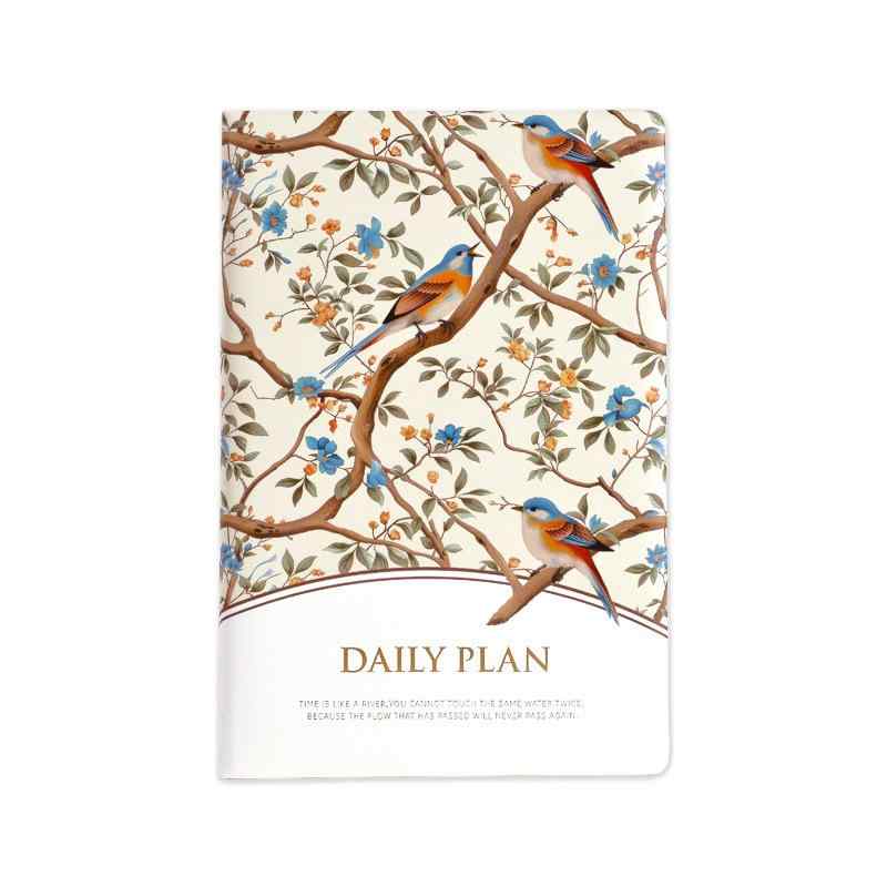 手帳 A5判 1日1ページ 原木パルプ 100g 300ページ 中国風 かわいい 日韓風 スケジュール帳 効率手帳