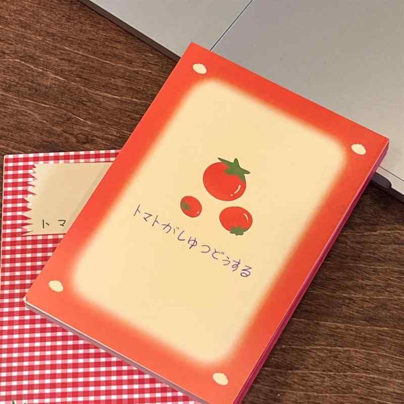 手帳 レディース A6 ノート かわいい トマト柄 ミニ 学生 携帯用 スケジュール帳 メモ帳