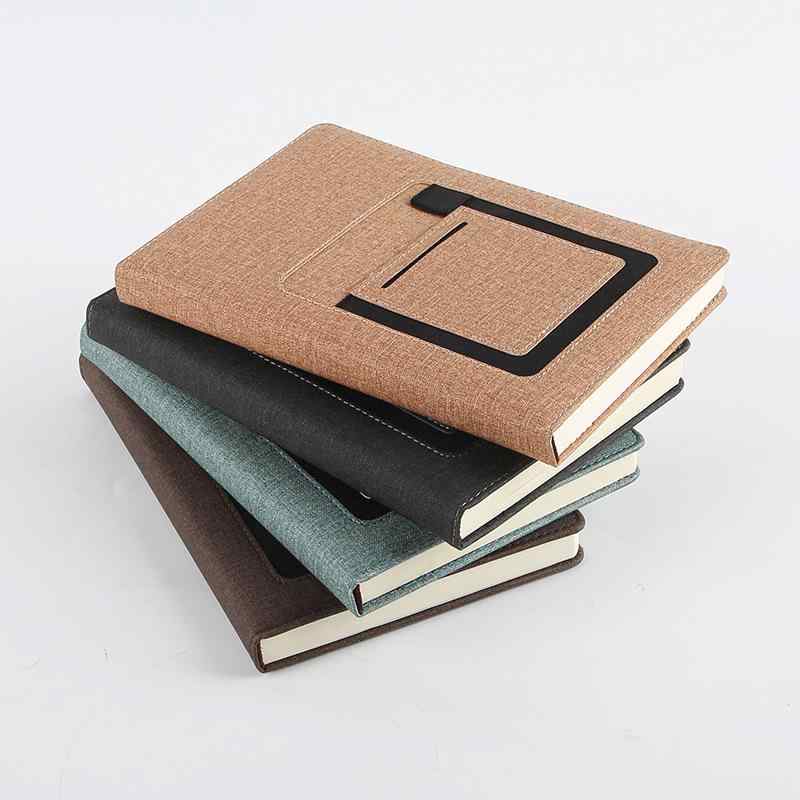 ノート A5 ビジネス オフィス 事務用品 記録用 PUレザー フェイクレザー ブラック ブルー ブラウン ノートブック ペンホルダー付き