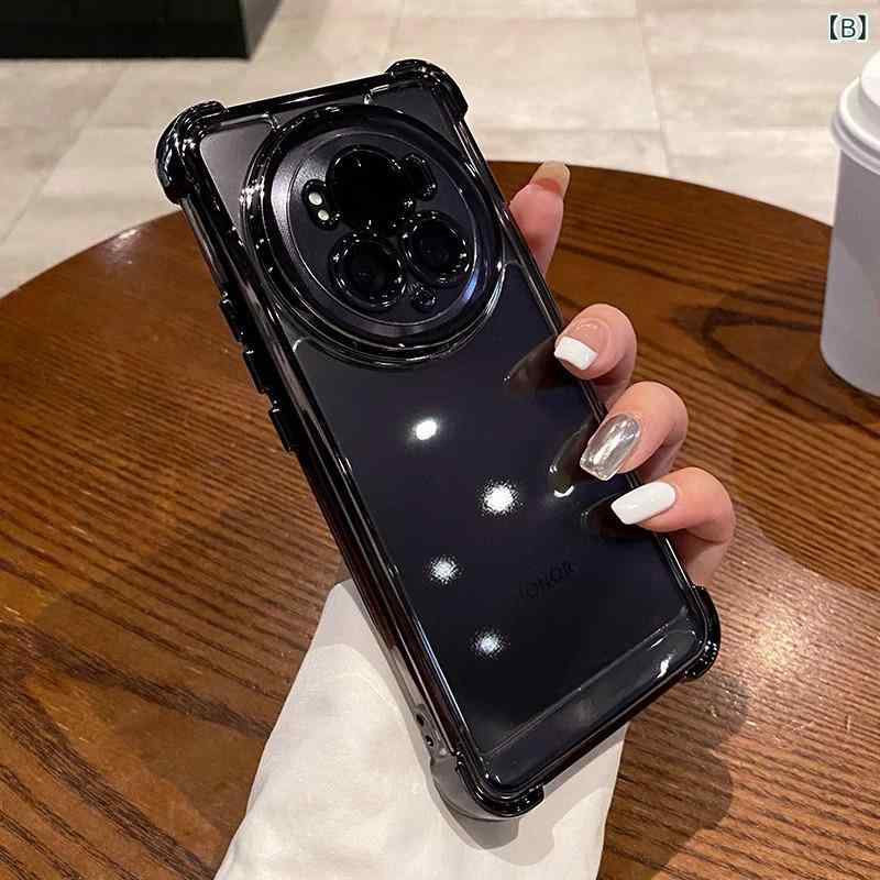 スマホケース 荣耀 シリコン 全面保護 耐衝撃 電気メッキ加工 四隅エアバッグ レンズ保護フィルム付き 落下防止 傷防止 トレンド オリジナル シンプル スペースシルバー グラファイトブラック パープル ブルーグリーン