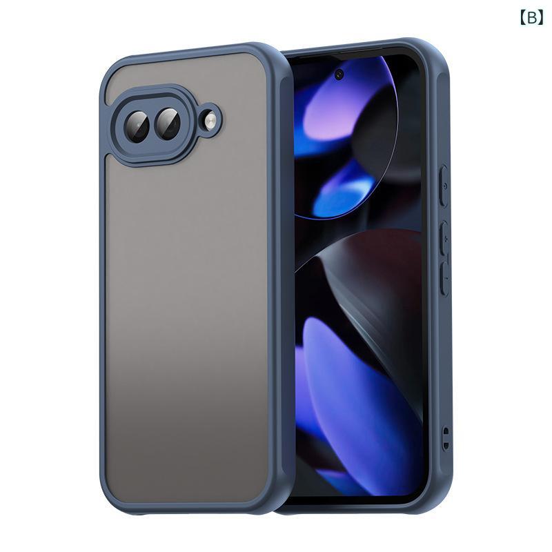 スマホケース Google Pixel 9 9 Pro 9 Pro XL 9A 全包 耐衝撃 TPU PC ハイブリッドケース 擦り傷防止 グリップ感 落下防止 指紋防止 シンプル かわいい おしゃれ ブラック ブルー シルバーグレー