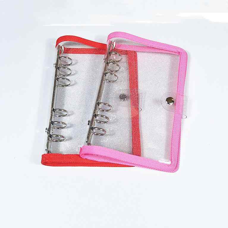 手帳 レディース A6サイズ PVC素材 透明バインダー式ノート 多機能 かわいい おしゃれ 旅行 普段使い ..