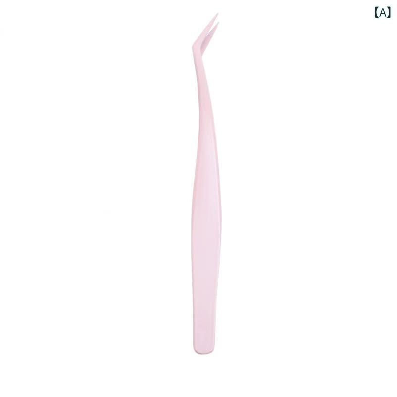 ピンセット 高精密 不粘着 つけまつげ 睫毛 ステンレス 収納ケース付き