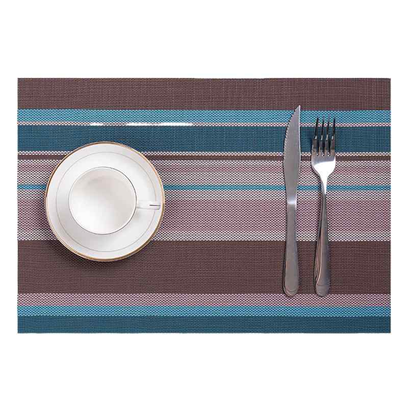 テーブルマット 北欧 断熱 防水 PVC ランチョンマット 食卓マット 鍋敷き コースター シルバー コーヒ..