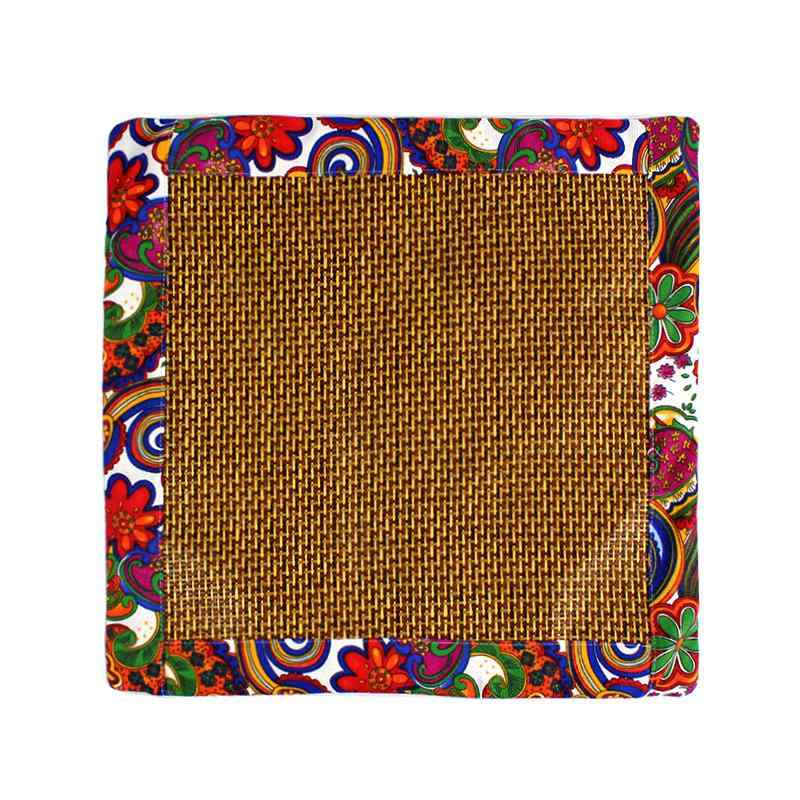 座布団 エステ 椅子用 接触冷感 滑り止め 藤 夏用 涼感 艾葉 畳 オフィス 車内 クッション 全身 清涼マ..