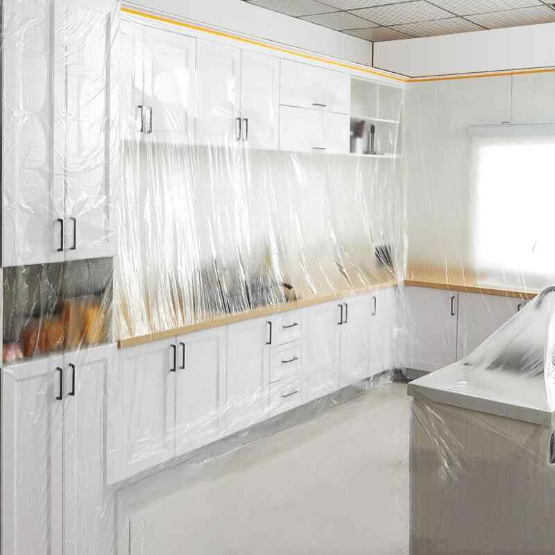 家具 養生シート 汚れ防止 飛沫防止 塗装 DIY 建築 現場 透明 長方形 PE製 ほこり 黄 緑 青