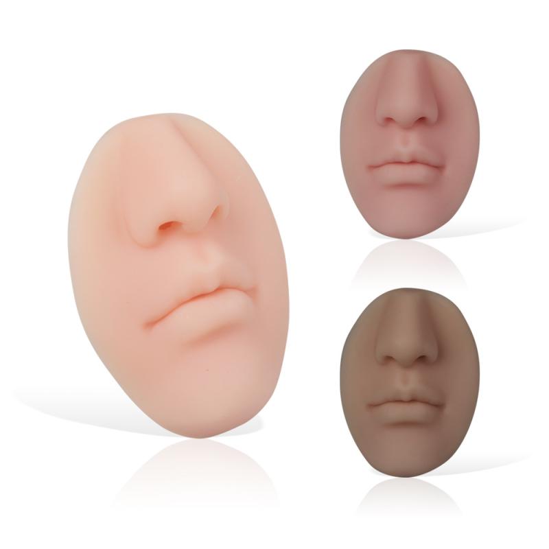 美容グッズ 5D シリコン 眉毛 刺青練習用キット 鼻 口元 モジュール 浅膚色 深膚色 棕色