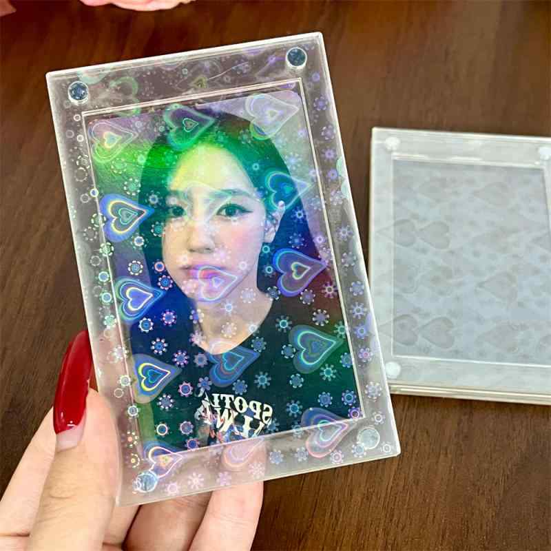 カードケース 磁気 星 ハート 韓国風 アルバム トレーディングカード 収納 展示 レーザー トレカケース..