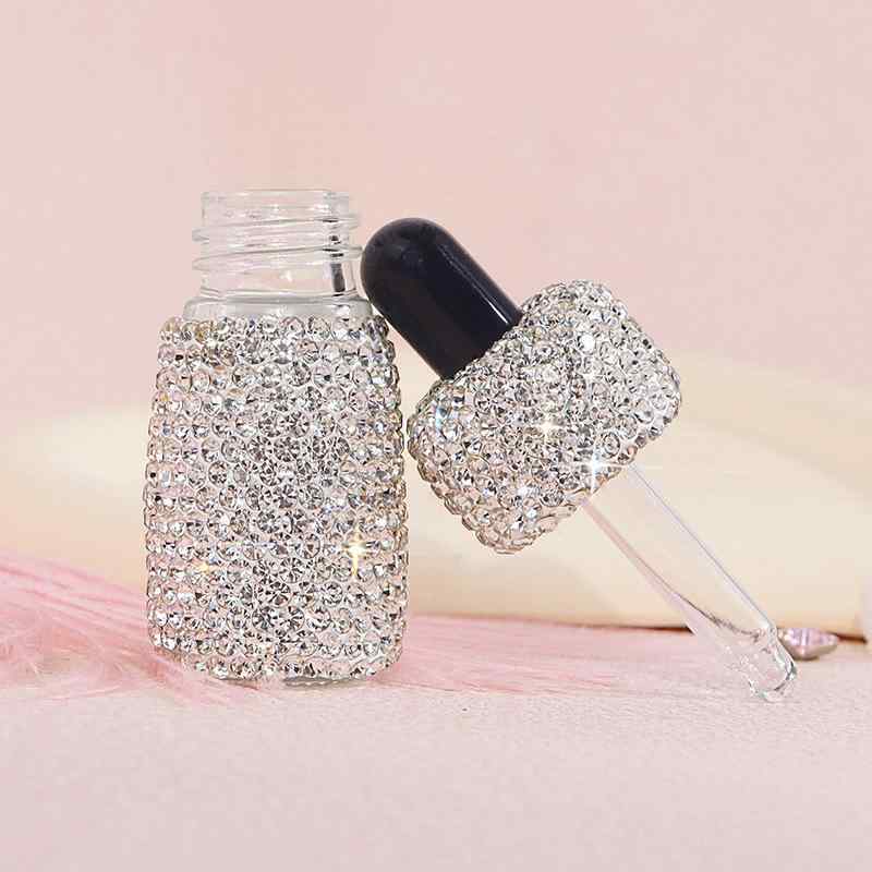 香水 アトマイザー 詰め替え容器 5ml ガラス製 滴管瓶 スポイト式 携帯用 Diamante風 ラインストーン ..