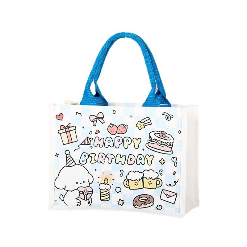 トートバッグ 子供用 誕生日 記念 帆布 バッグ カバン 手提げ袋 マチ付き 立体型 女の子 男の子 ギフト..