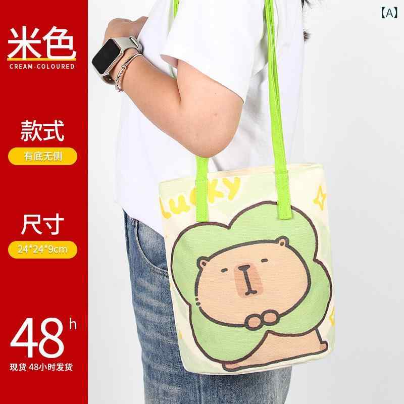 布製バッグ キッズ 子供 向け ギフト 大容量 幼稚園 鞄 斜めがけ 水筒 肩掛け袋 習い事 レッスンバッグ..