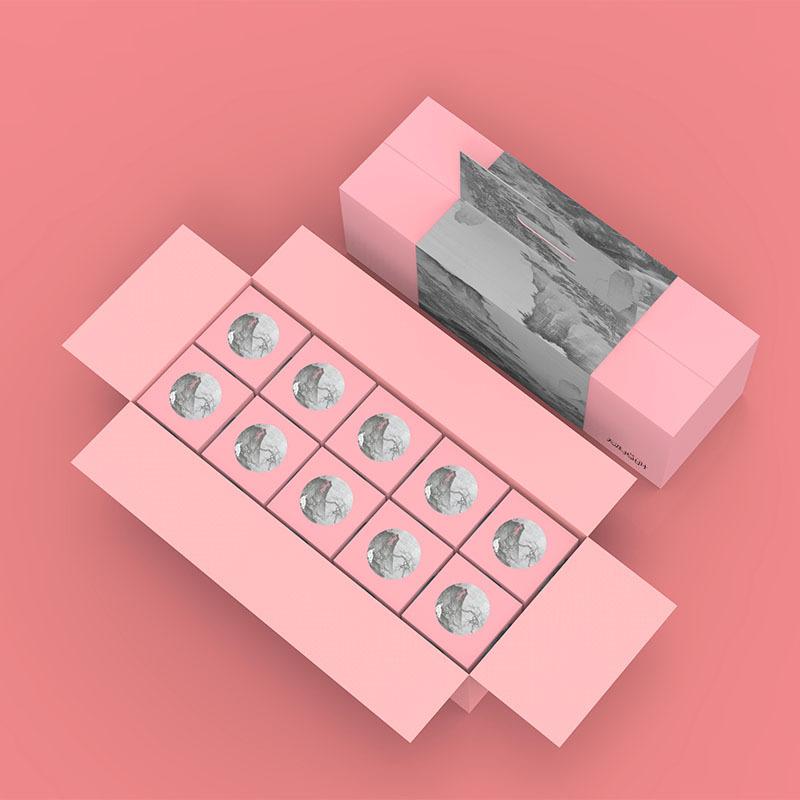 月餅 ギフトボックス 高級感 手提げ式 8個入り 焼き菓子 詰め合わせ 中国風 ピンク